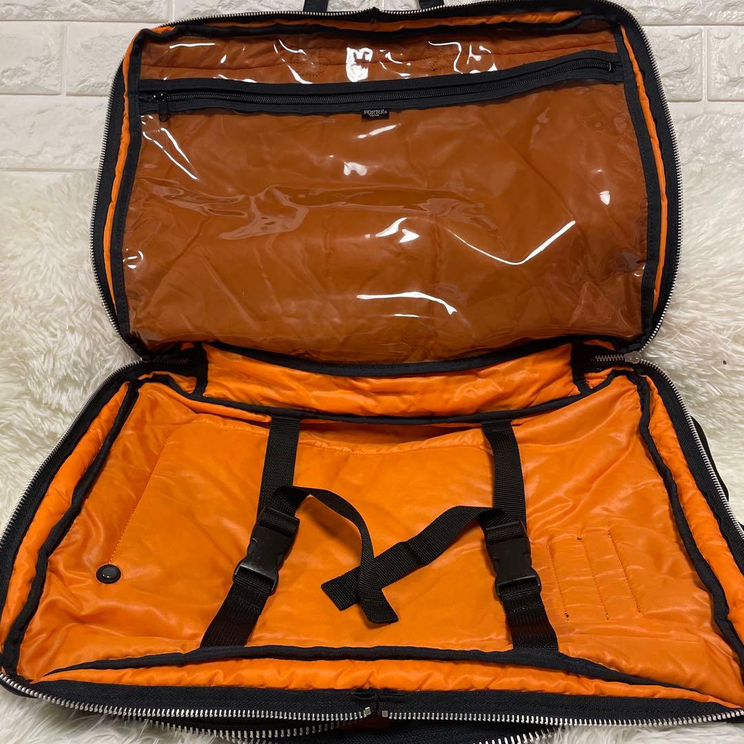 【美品】ポーター タンカー 2way オーバーナイト ブリーフケース 黒 2層