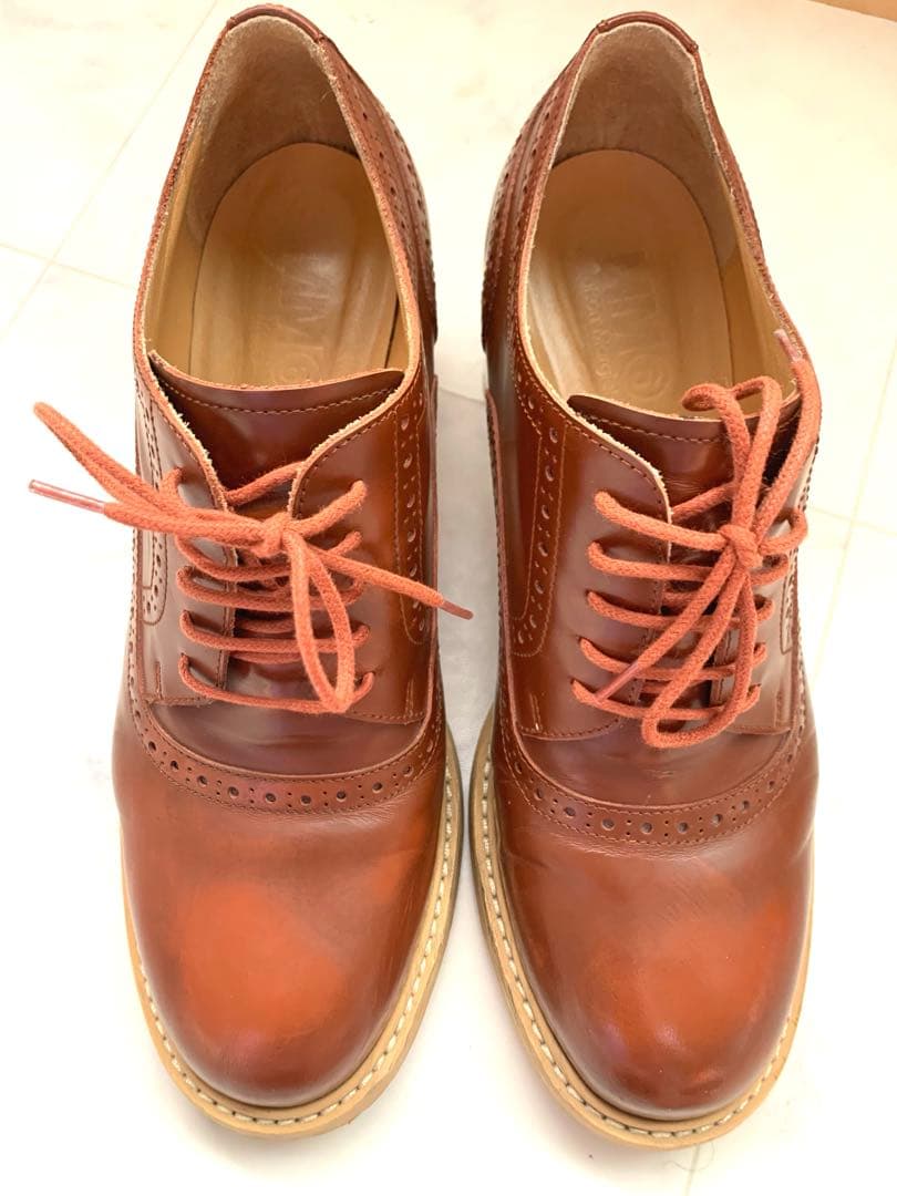 MM6 メゾンマルジェラ　クリアヒールローファー　レースアップシューズ