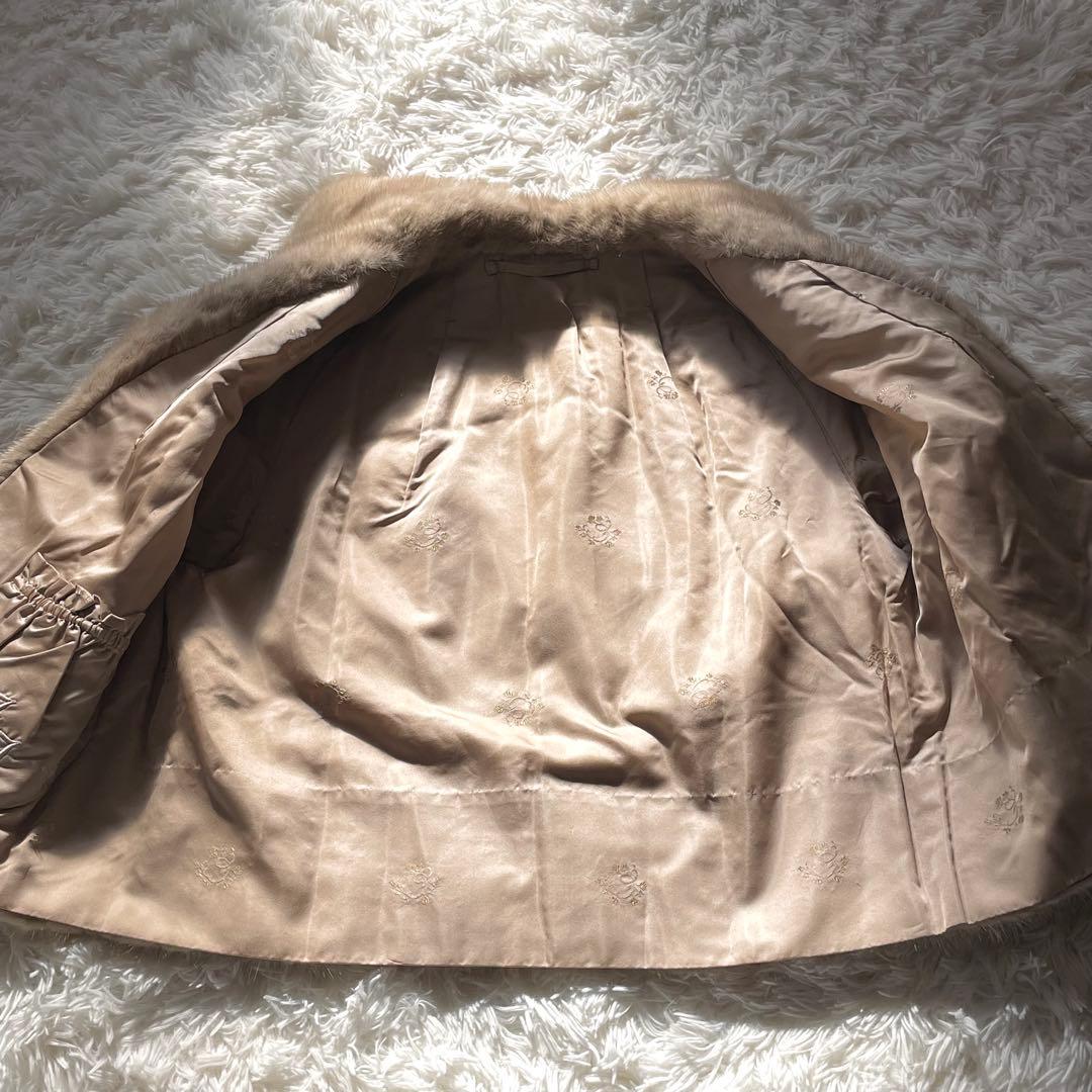 毛皮　パステルミンク　ショート丈　コート　羽織り　艶感◎ 毛並み◎