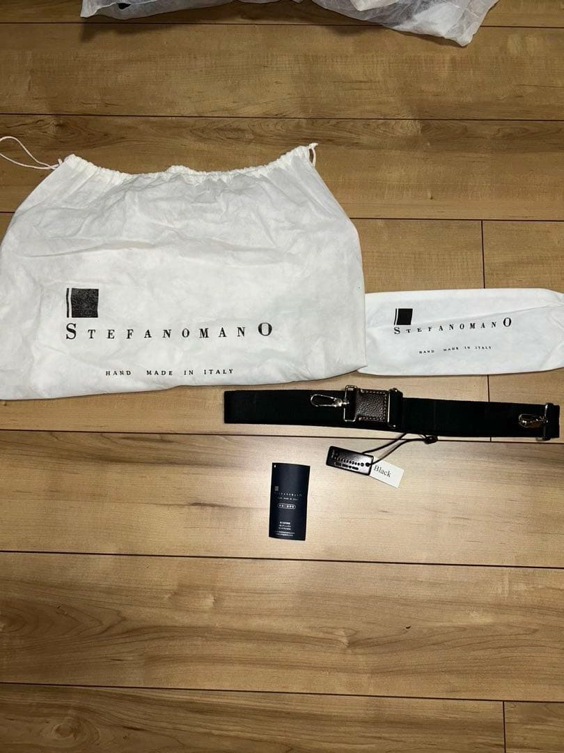 ステファノマーノ　ブリーフケース　ブラック