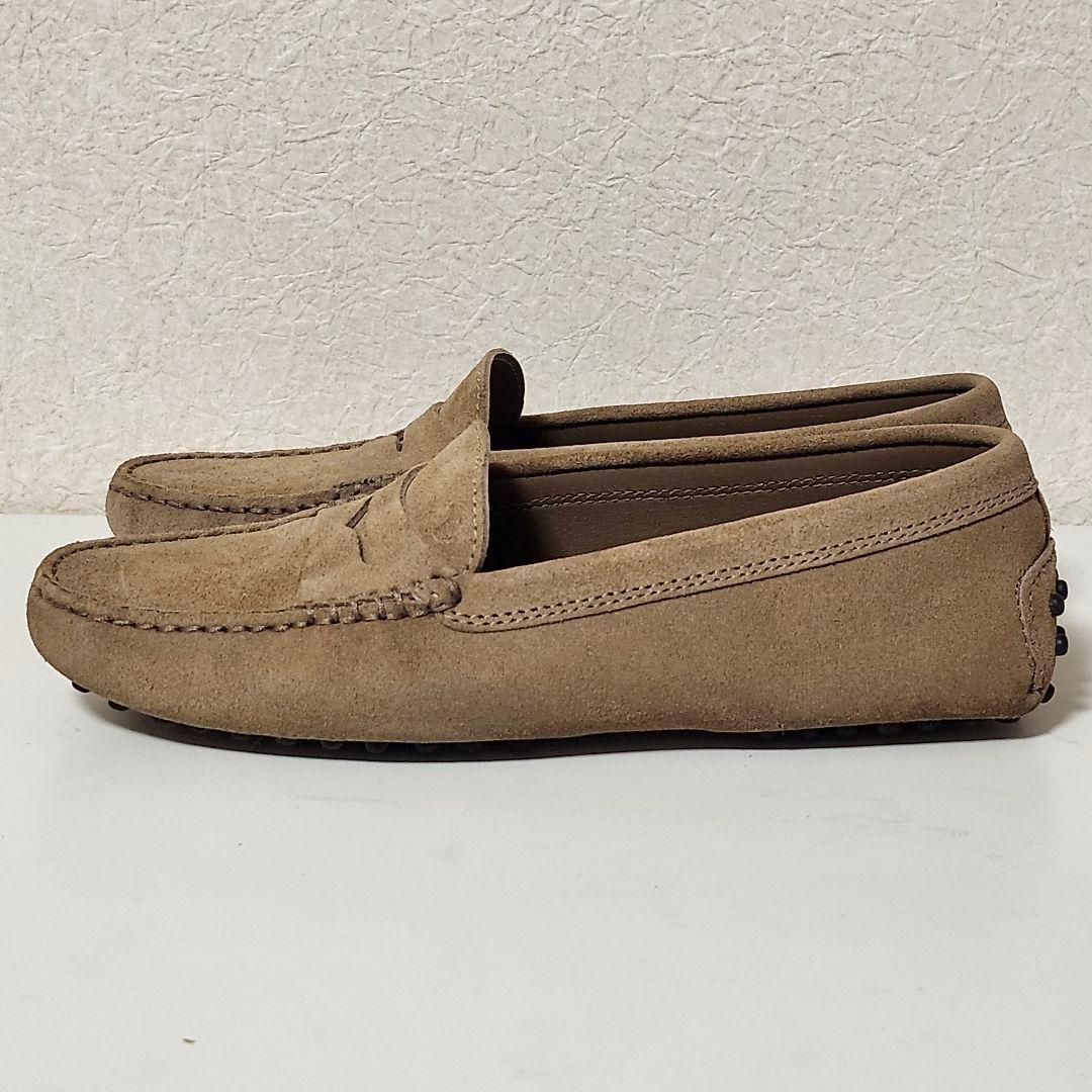 トッズ ドライビングシューズ 37 ベージュ ヌバック ゴンミーニ