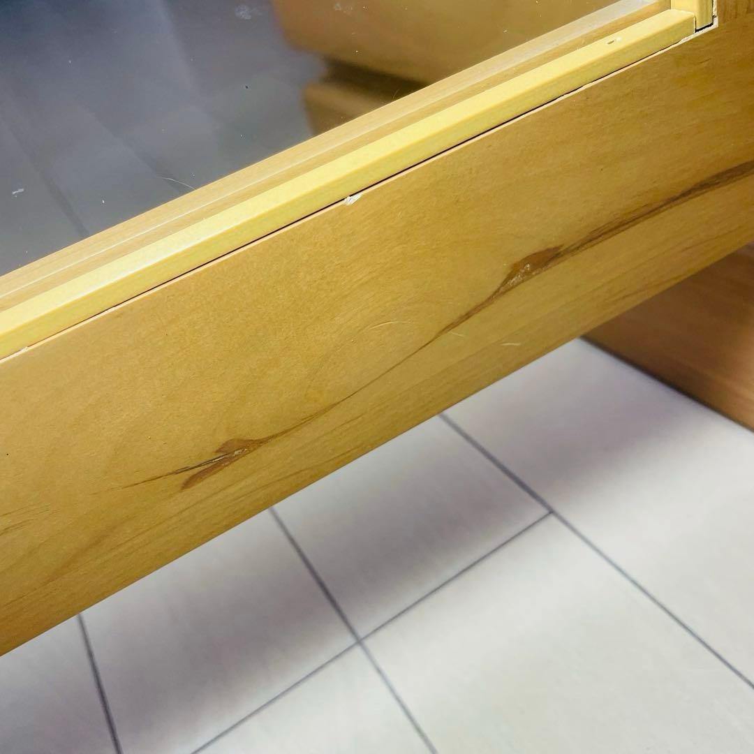 【美品】テレビ台 テレビボード 3段 幅90cm ナチュラル 木製 扉収納付き