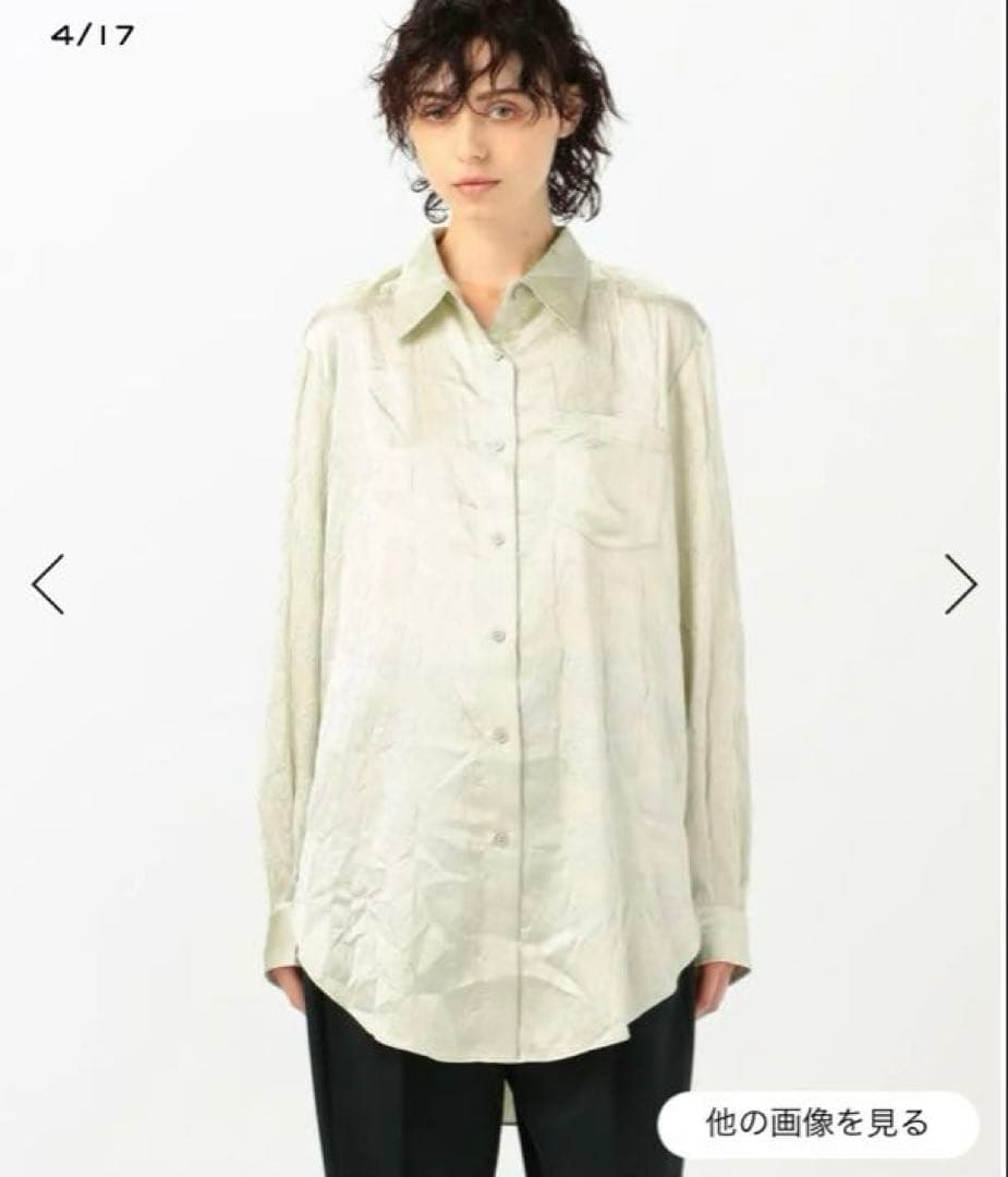 新品★ ストレッチ サテンシャツ ピンク Acne Studios ¥57200