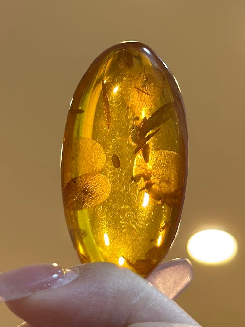 【K18】琥珀 ネックレス②