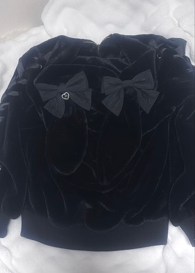 LIZLISA レースアップスリーブうさみみファーブルゾン リズリサ