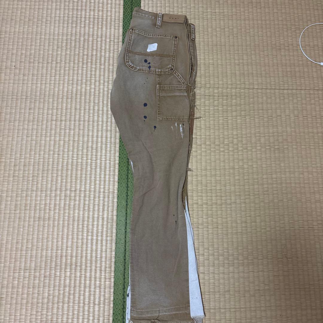 mnml フレアドッキング　ブーツカットチノパンツ　28 S ペンキペイント