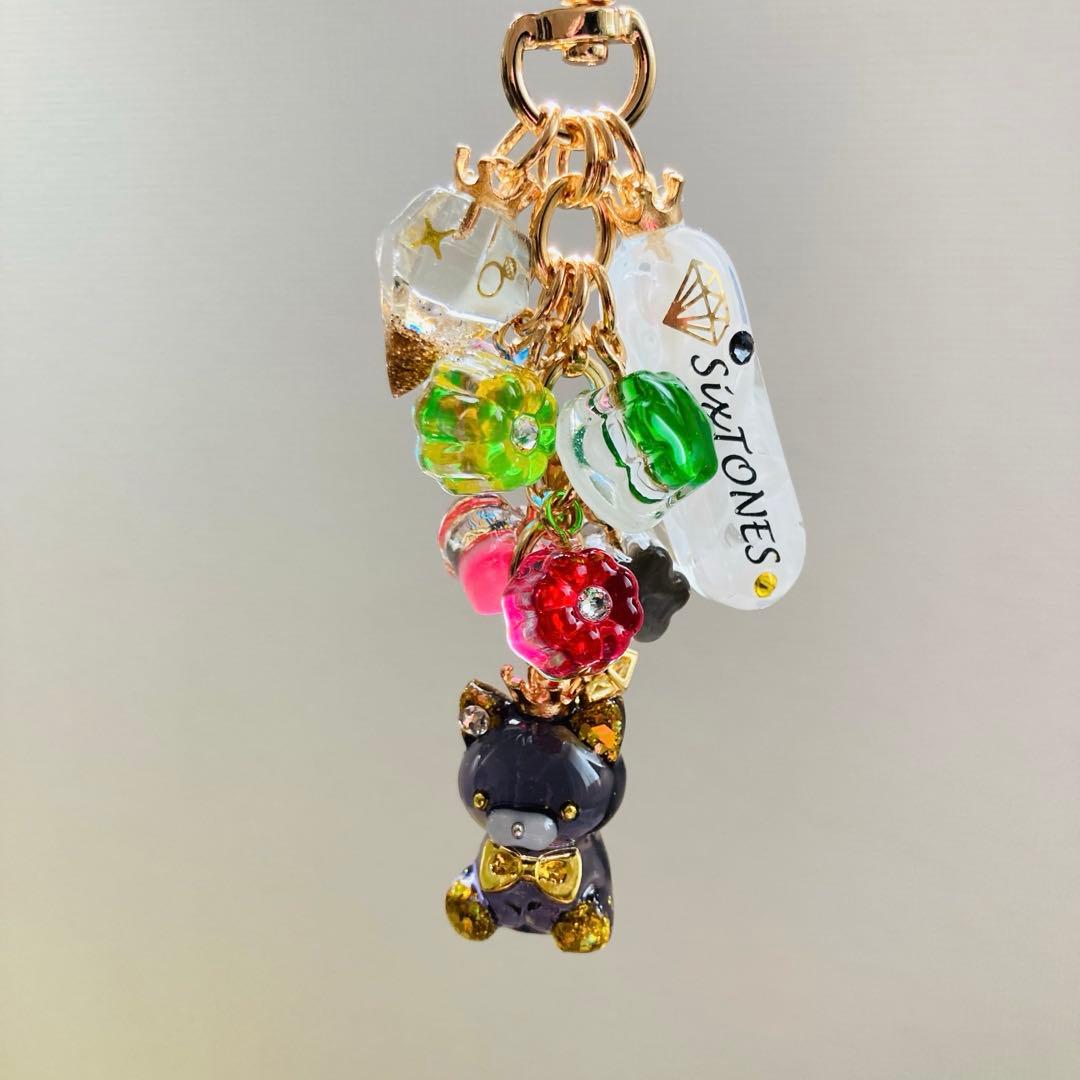 蜜柑ページMan、SixTONES名入れチャームレジンキーホルダー