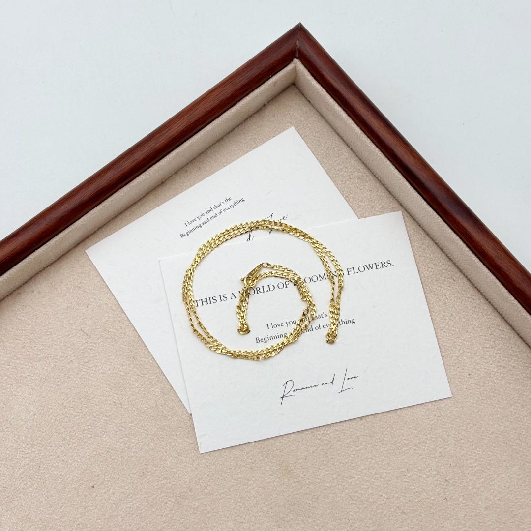 K18金 ゴールド ツイストチェーン喜平ネックレス 3.11g