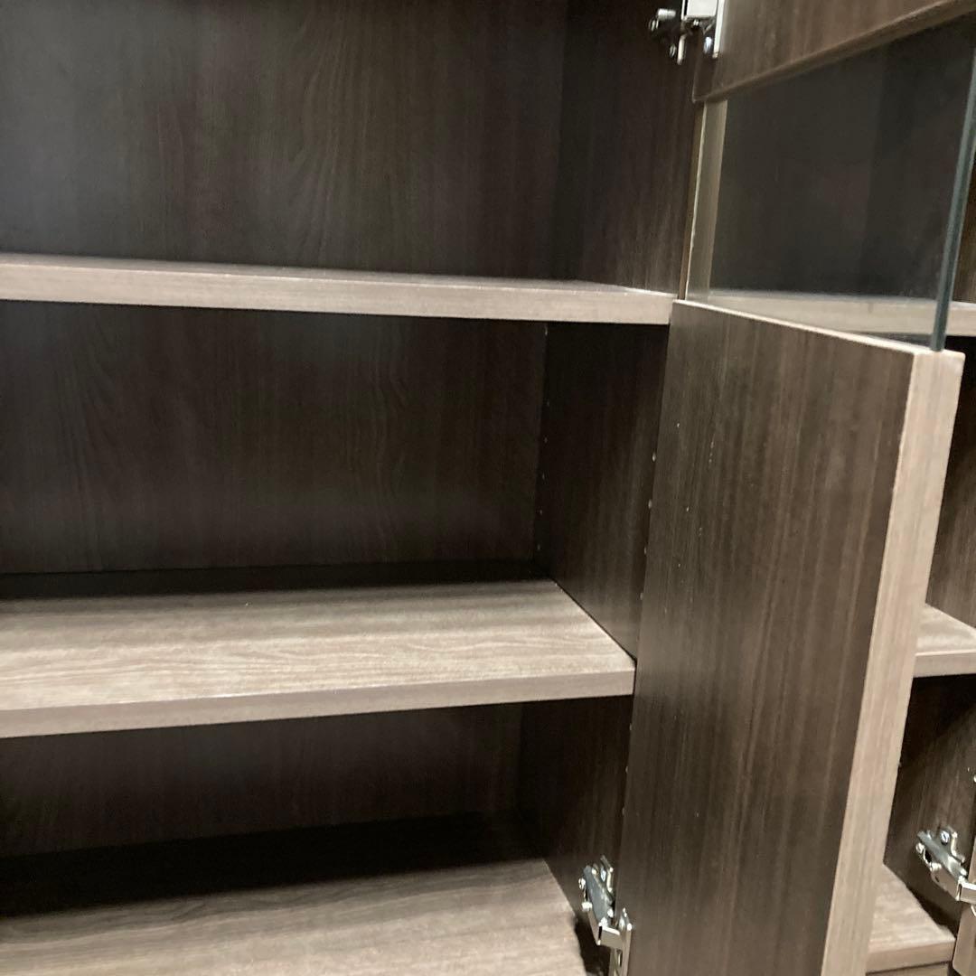 ワイエムワールド カウンター下収納 扉付き セピアナチュラル