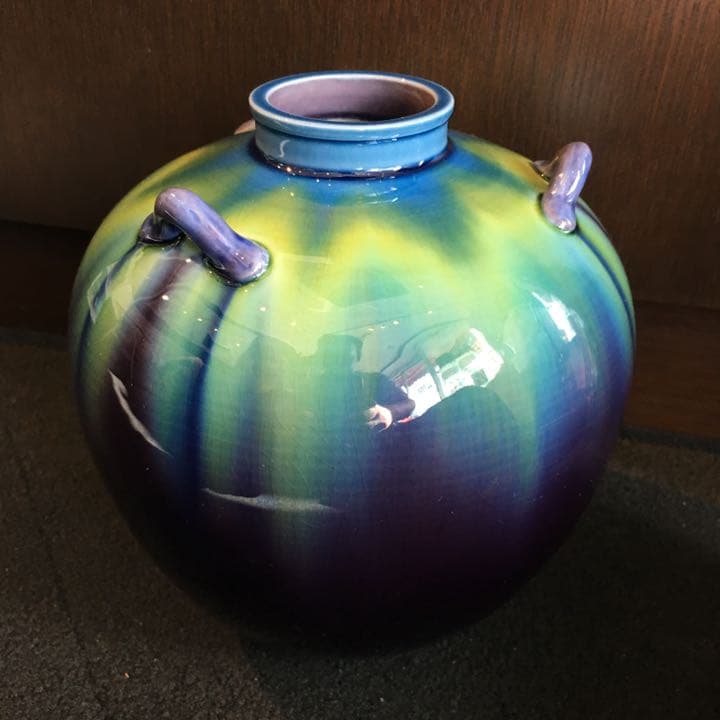 ☆人間国宝☆ 徳田八十吉・碧明釉・壺