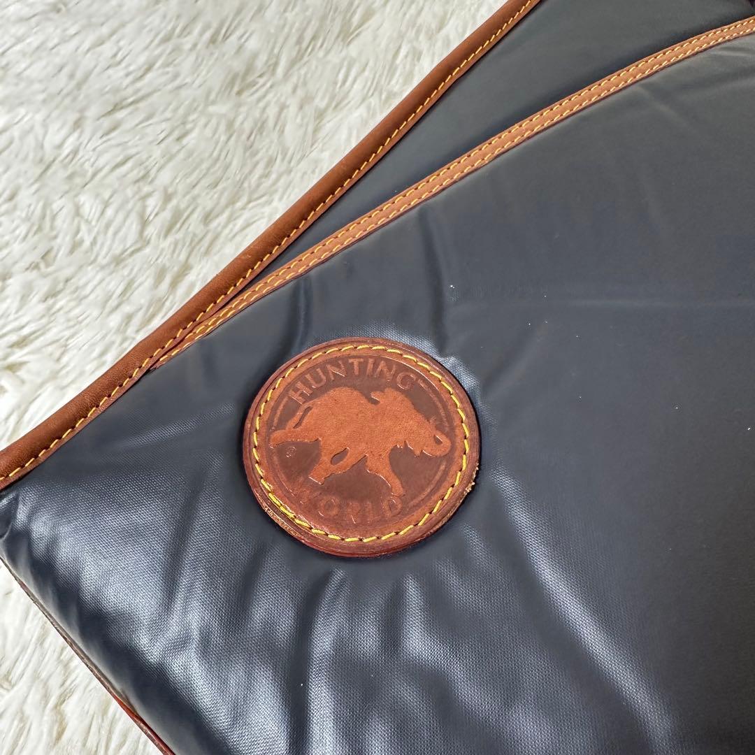 ハンティングワールド ブリーフケース バチュークロス ネイビー