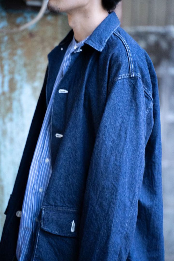 CIOTA インディゴスピンコットンデニムカバーオール