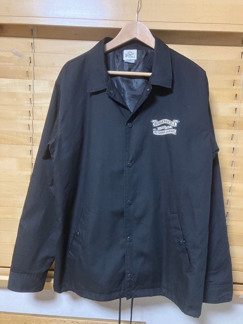 BURGER & COLA コーチジャケット 黒 XL