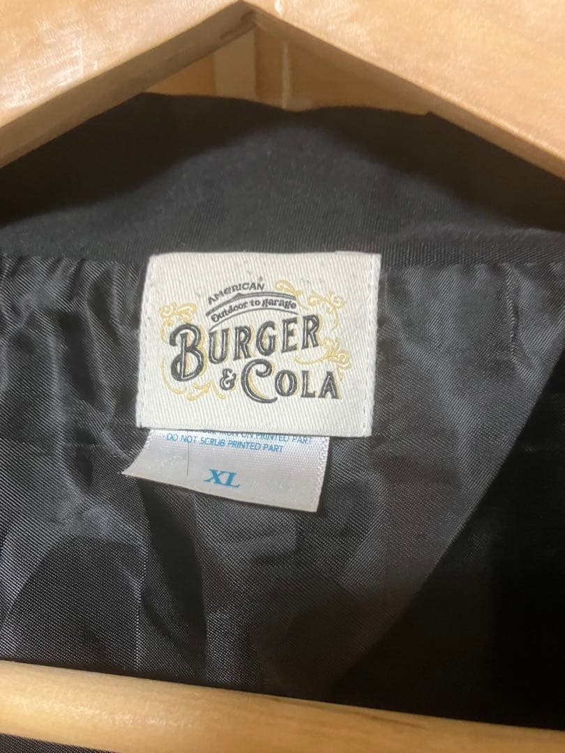 BURGER & COLA コーチジャケット 黒 XL