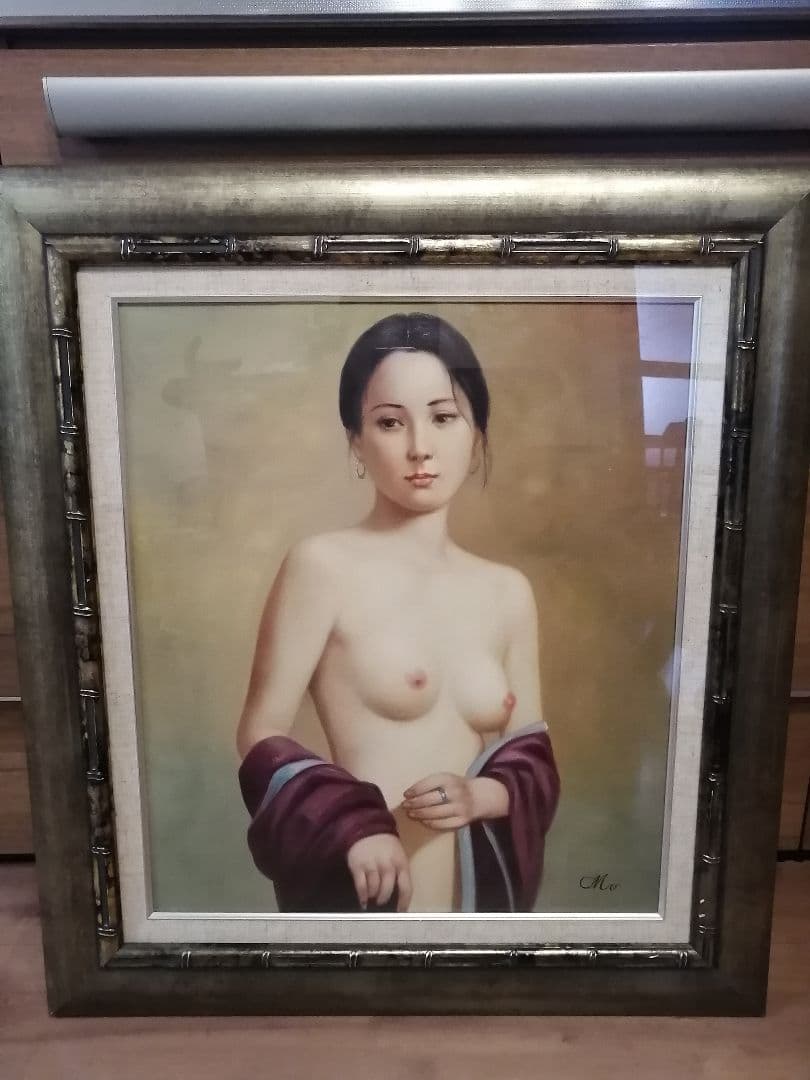 「若い女」森本草介　本人による複製画とのことです。