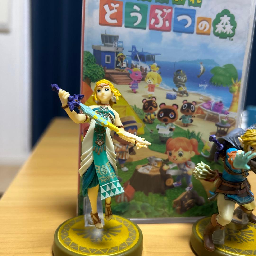 Switch あつまれ どうぶつの森　amiibo ゼルダ　リンク　セット
