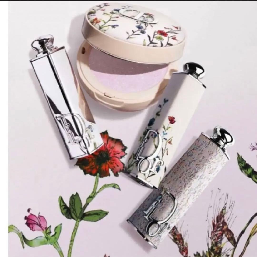 新発売　限定　ディオール　ミレフィオリ　新品　クッションパウダー＆リップケース