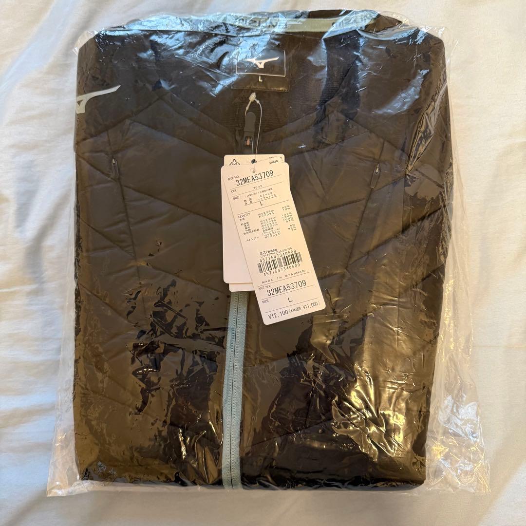 ミズノ テックフィル ハイブリッドベスト 32MEA537 ブラック Lサイズ