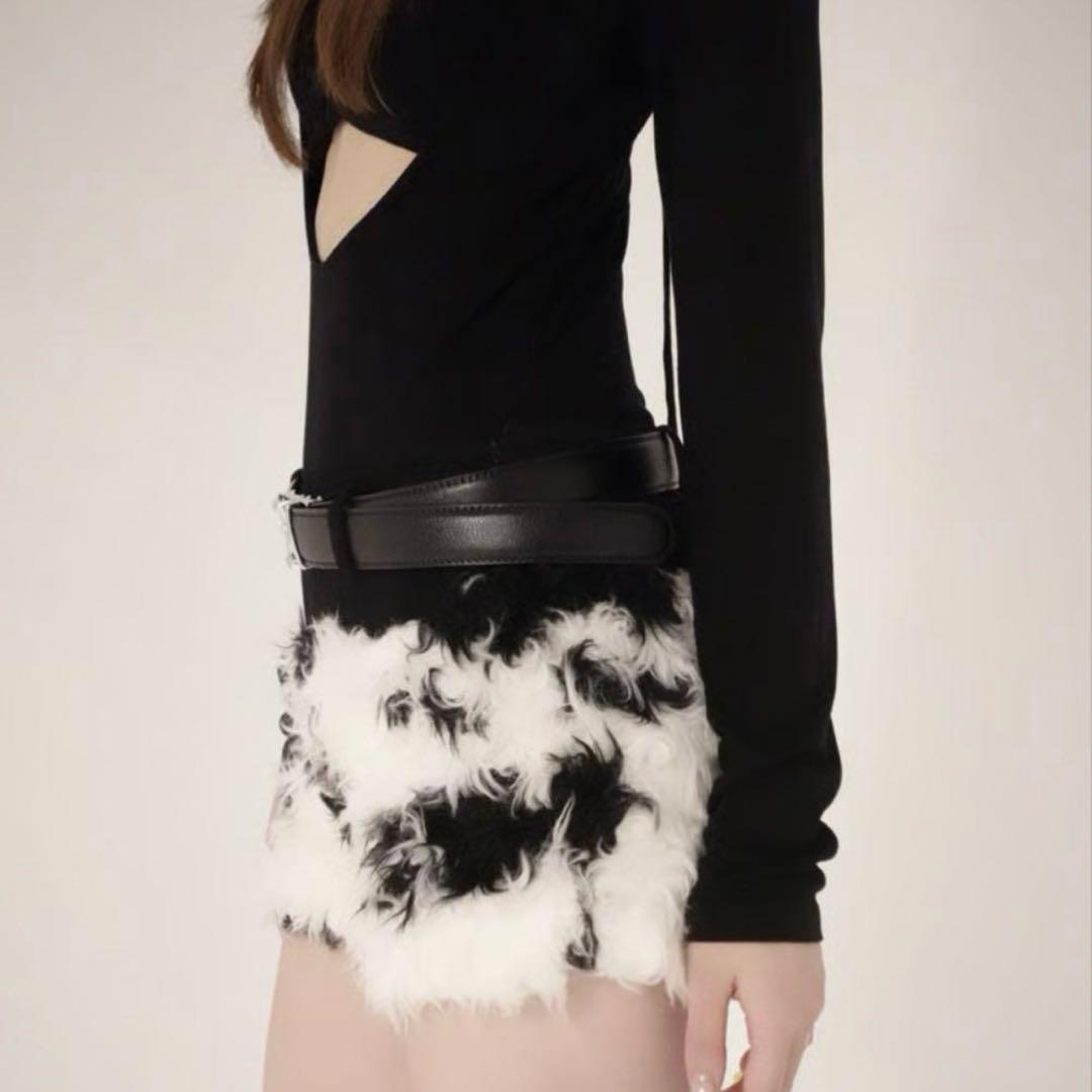 kisstheclubファーショートパンツ