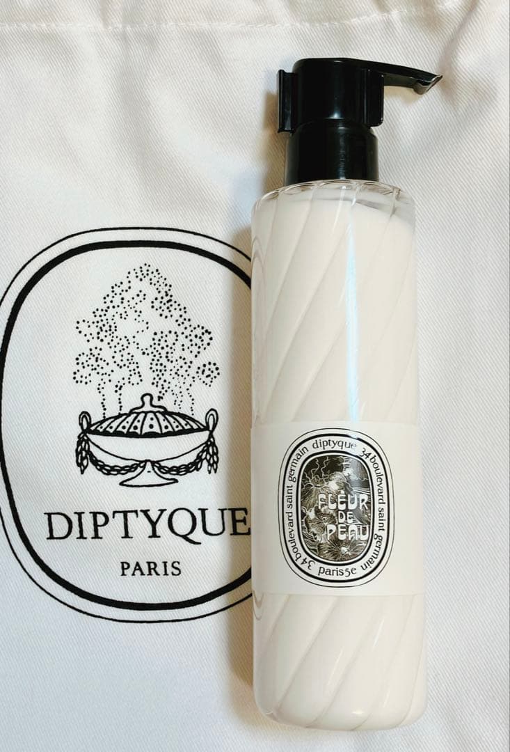 DIPTYQUE ボディローション フルールドゥポー ＋キャンドル 巾着 紙袋付