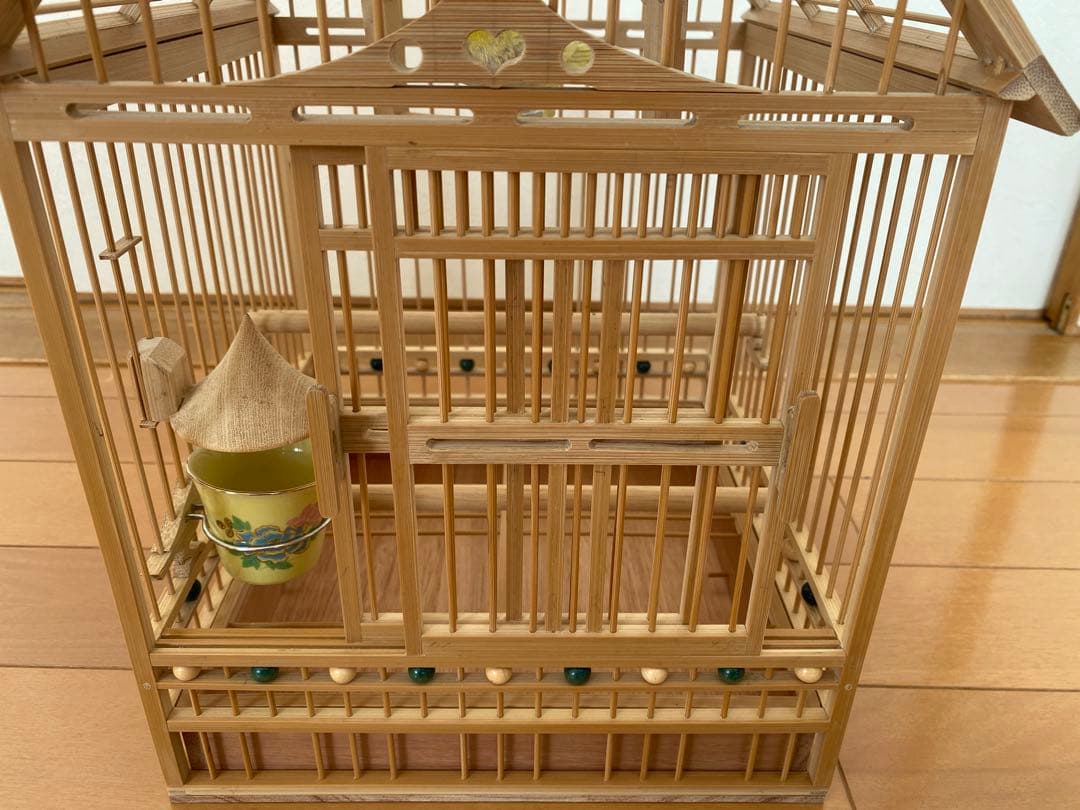 ⭐️限定値下げ　鳥籠　手作り　竹細工　工芸　匠⑤