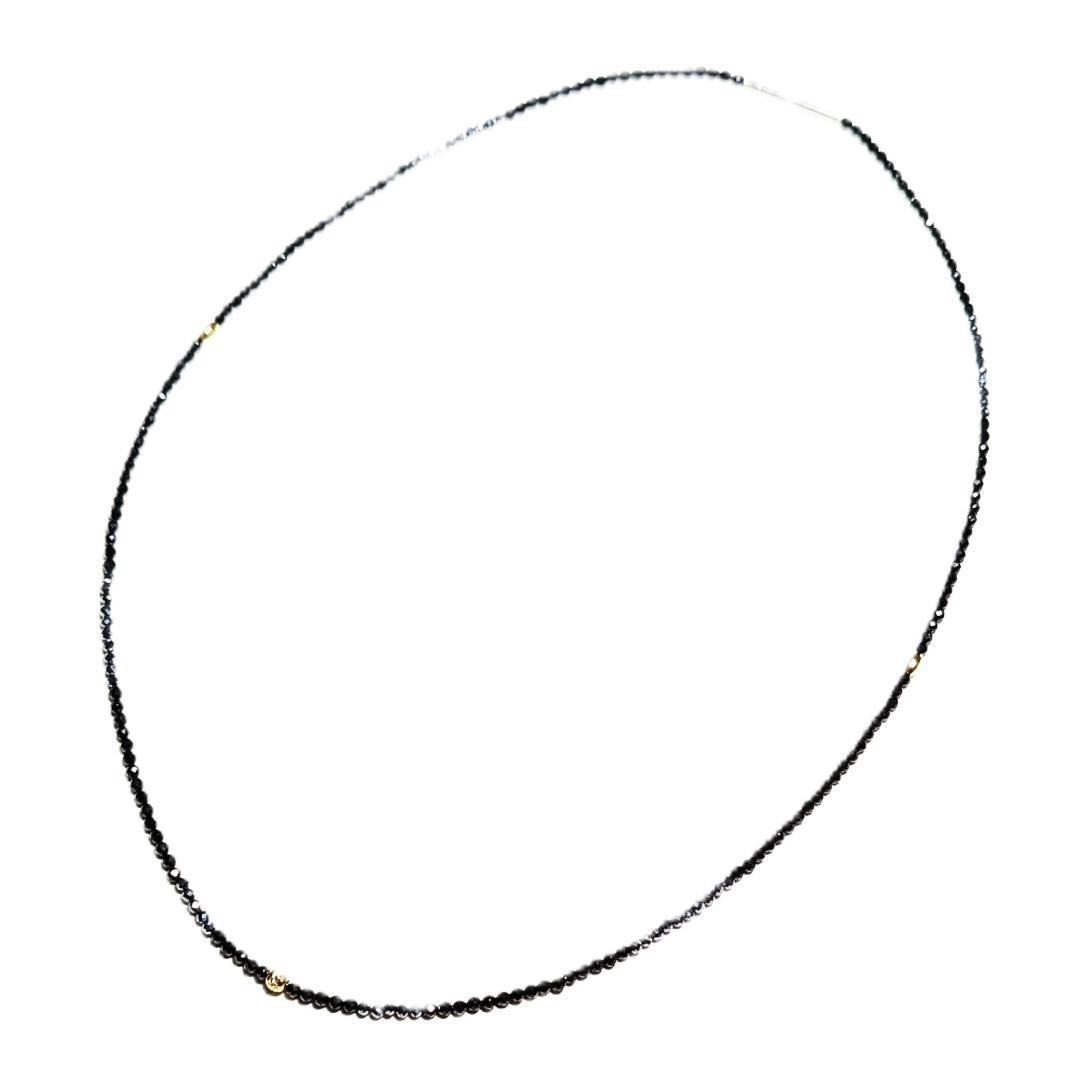 【K18ゴールド×テラヘルツ×ブラックスピネル】魅力と健康を引き寄せるネックレス
