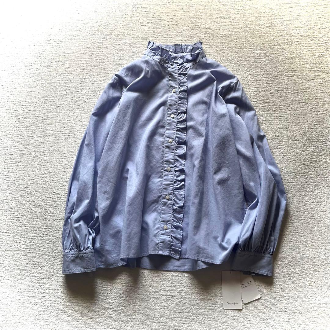新品未使用 スピック&スパン Spick&Spanフリル シャツ ブラウス