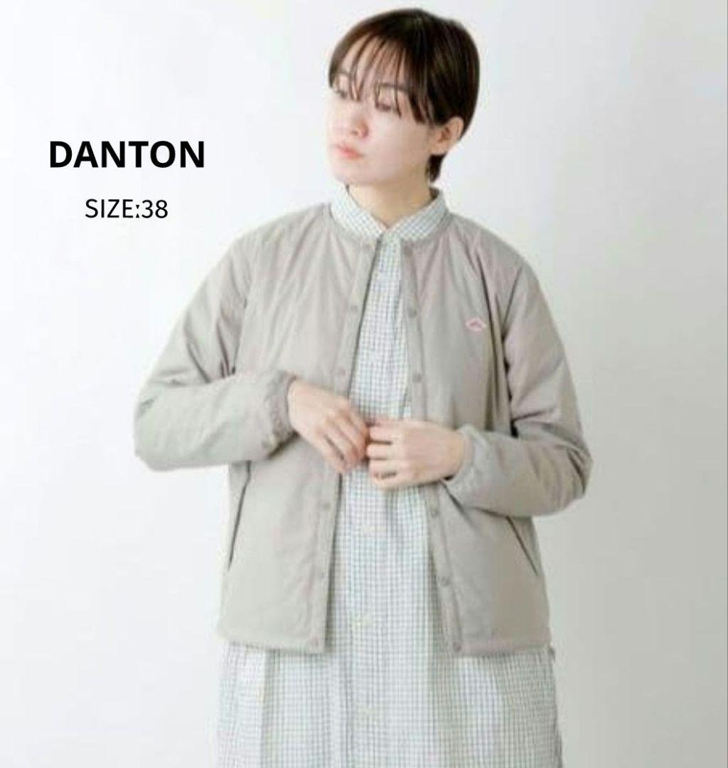 DANTON⿻ナイロンストレッチタフタノーカラー インサレーション ジャケット