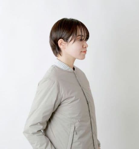 DANTON⿻ナイロンストレッチタフタノーカラー インサレーション ジャケット