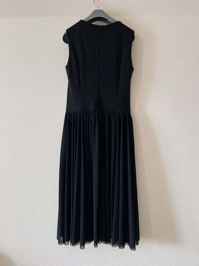 M-PREMIER ニットチュールドッキングワンピース