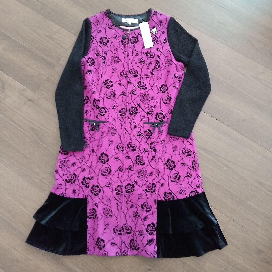 今季スーパービューティー花柄長袖ワンピース