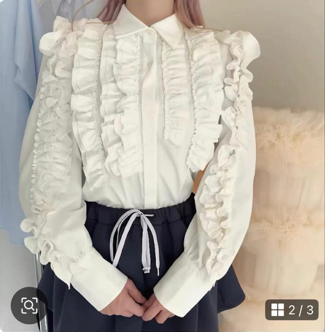 【即日発送】Bibiy CATHERINE BLOUSE WHITE