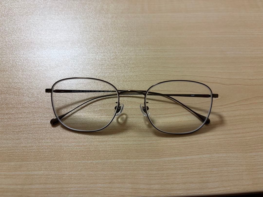 zoff ウェリントンメガネ　度あり　ブラウン　ユニセックス