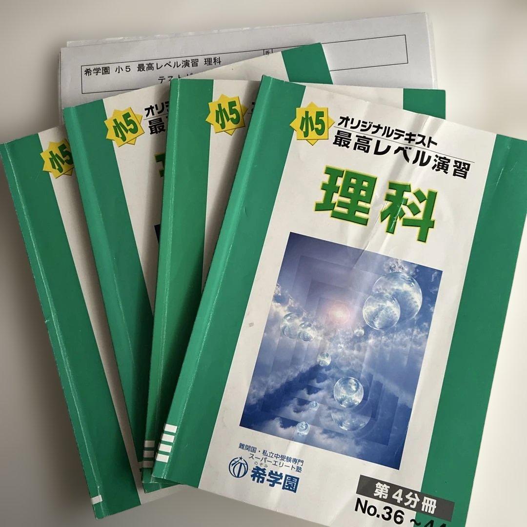 希学園 最高レベル演習　理科　テキスト復習テスト