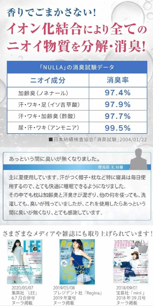 ヌーラ　NULA 詰替用　1,000ml 急速イオン消臭剤　無香料