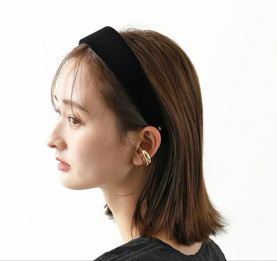 アレクサンドルドゥパリ　ベロアカチューシャ　ブラック