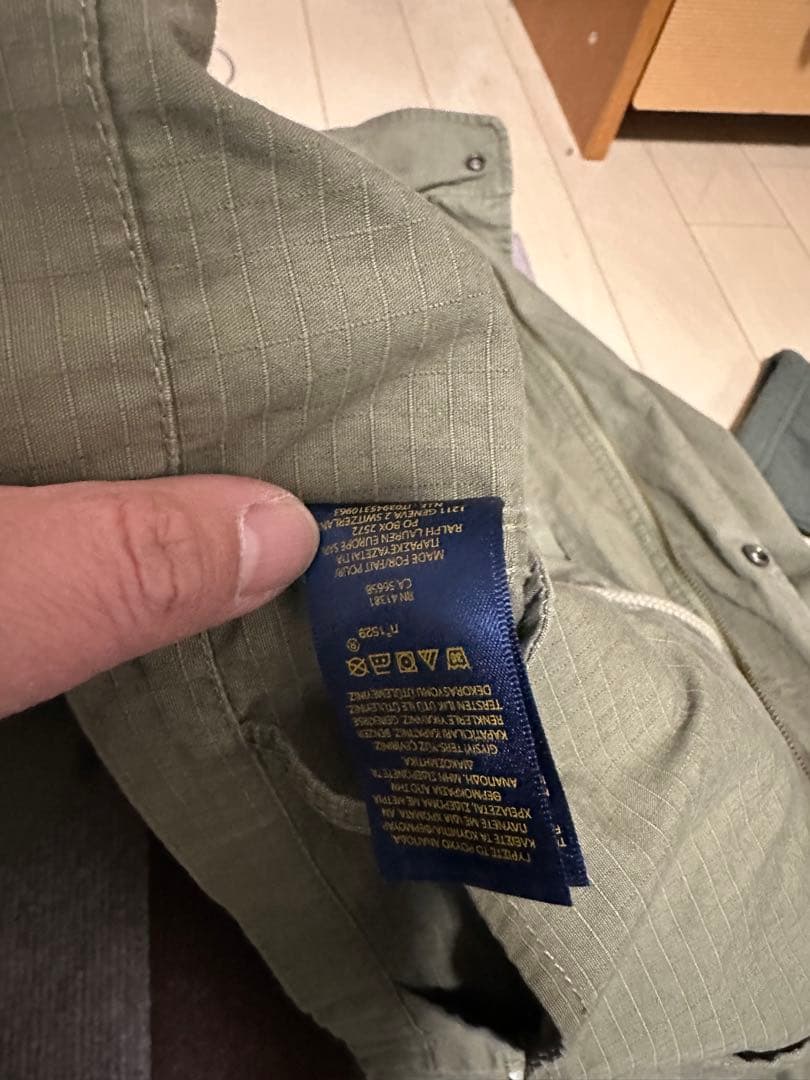 【希少】ポロ ラルフローレン ミリタリージャケット 背面ビッグプリント