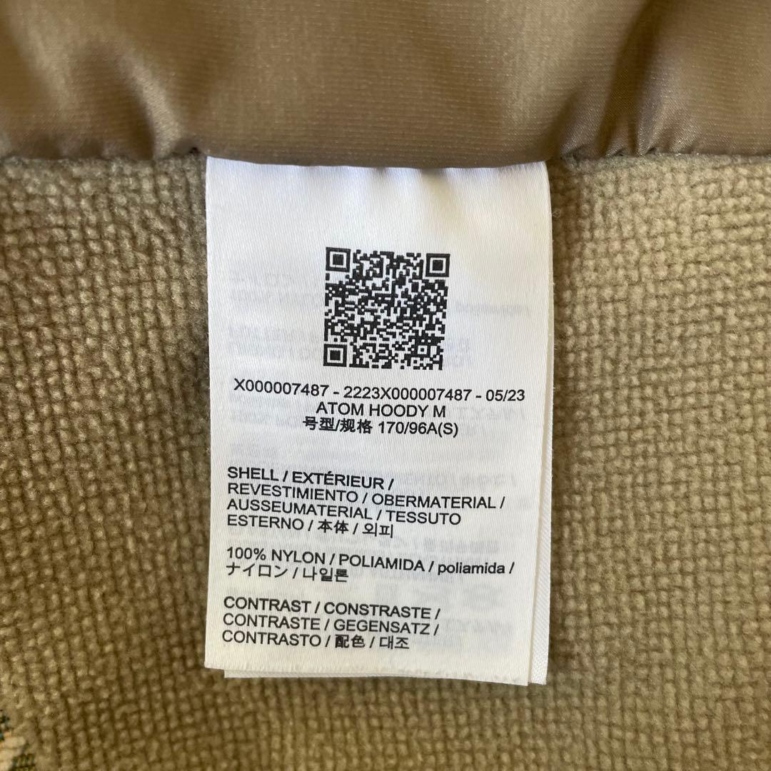 希少カラーARC'TERYX アトモフーディーベージュS