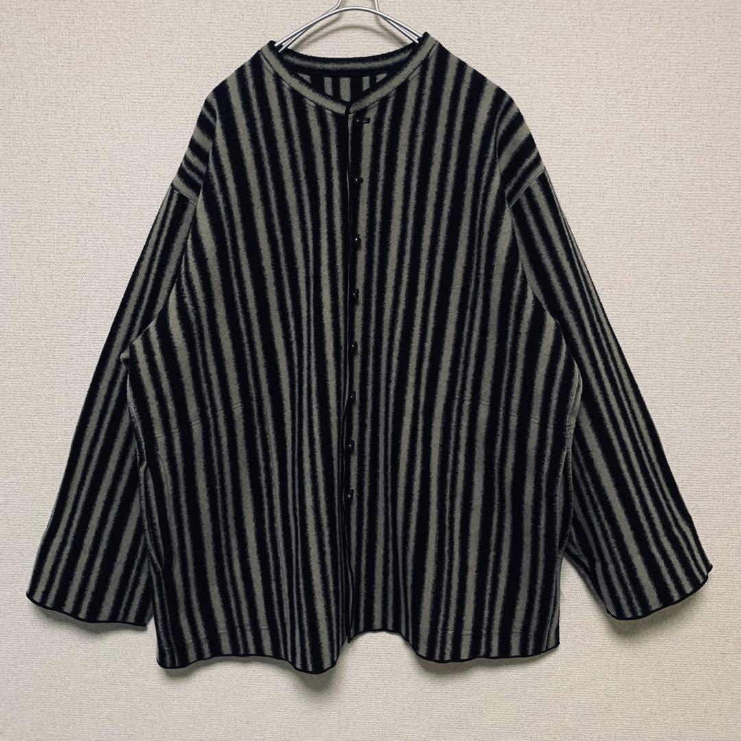 【希少、美品】JURGEN LEHL ウールコート　ストライプ　M