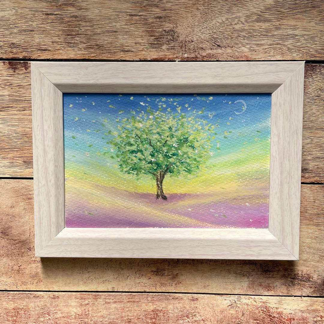 オイルパステル画　アクリル画　ご予約品　5点