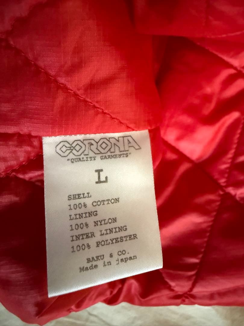 coronautilityコロナユーティリティー中綿ベストＬナイジェルケーボン