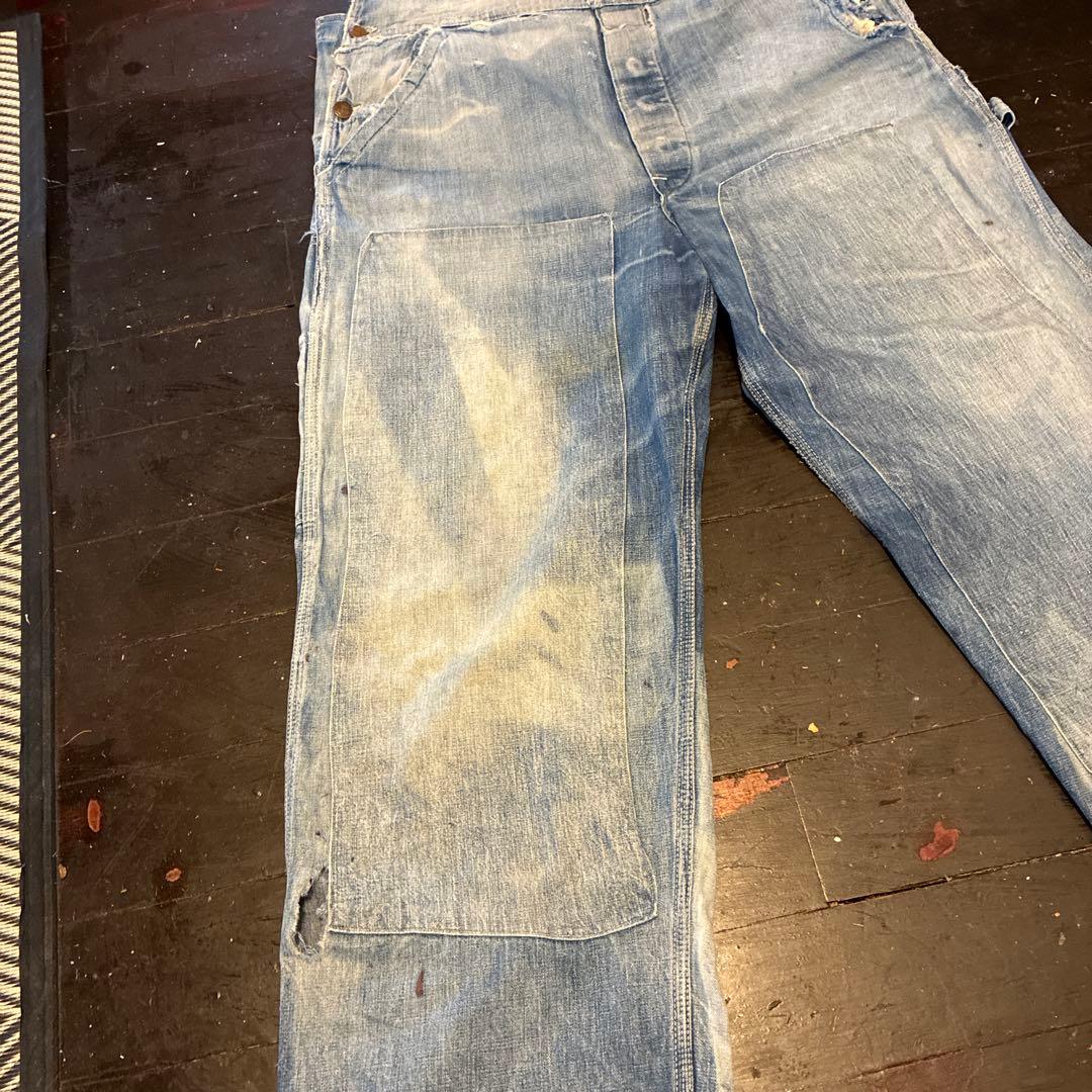 [圧倒的雰囲気！]70s Lee ビンテージ　オーバーオール ボロの美学。炭鉱系