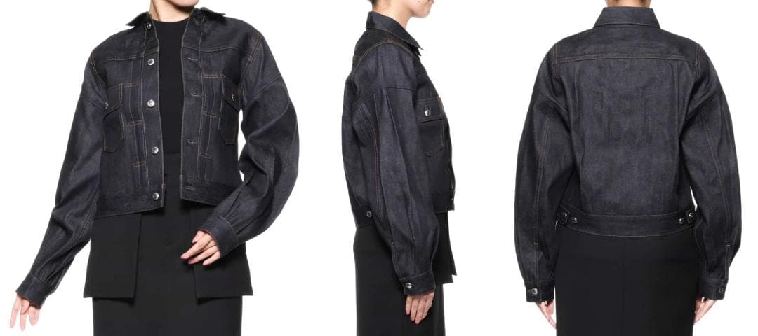 2　HYKE　25AW　バルーンスリーブ デニムジャケット　ハイク Gジャン