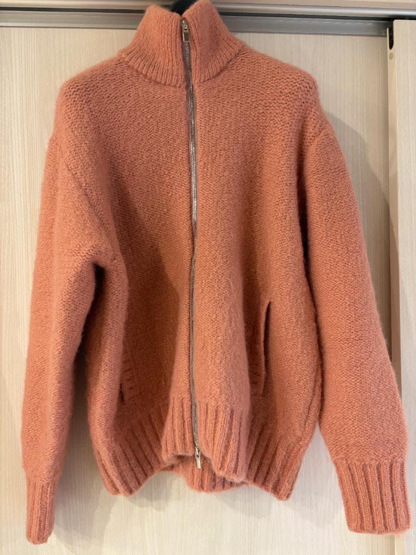 【 VEIN 】SHAGGY KNIT DS JACKET-PINK