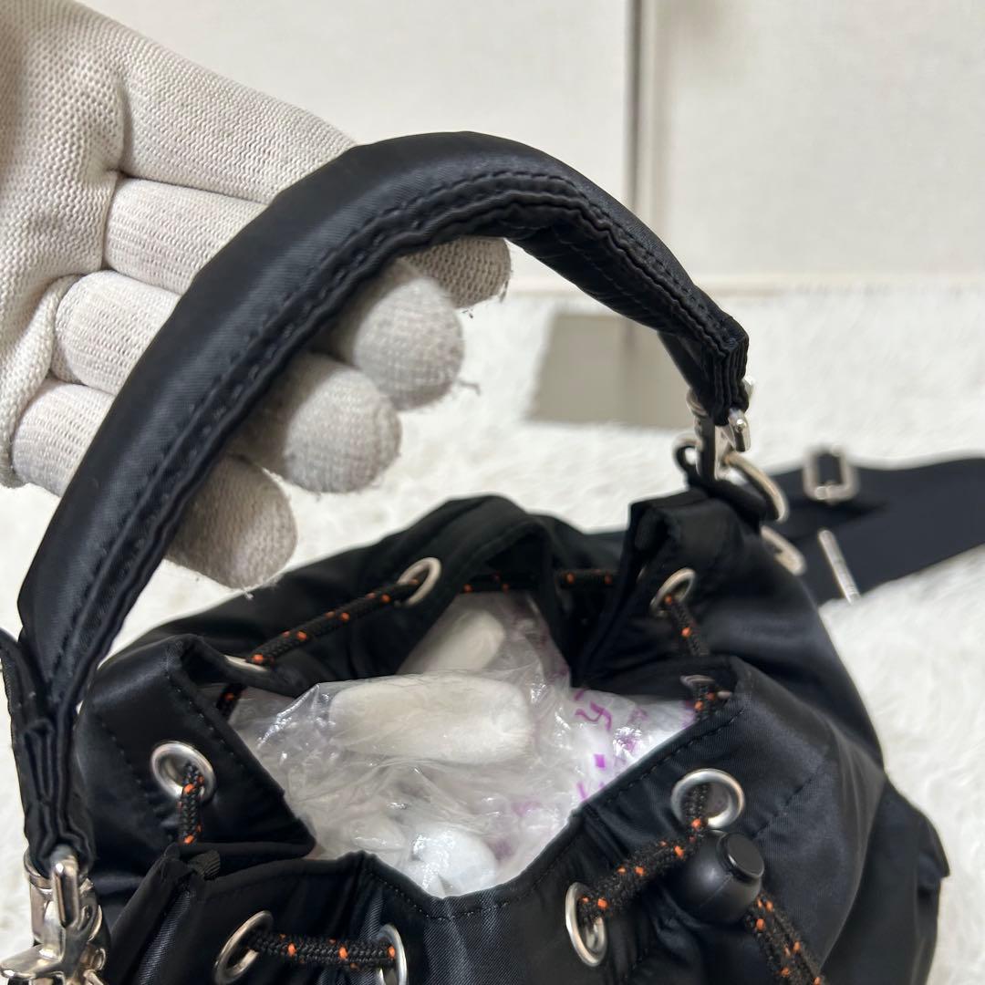 【極美品✨完売品/バルーンサック】ポーター　2way ショルダーバッグ　黒　巾着