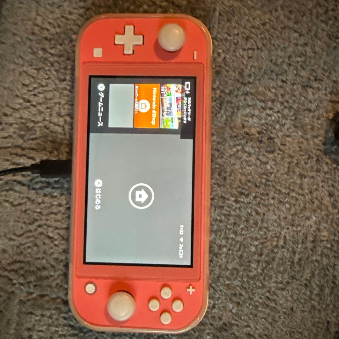 任天堂SwitchLite ピンク 本体　箱、保護フィルム、本体カバー、ケース付