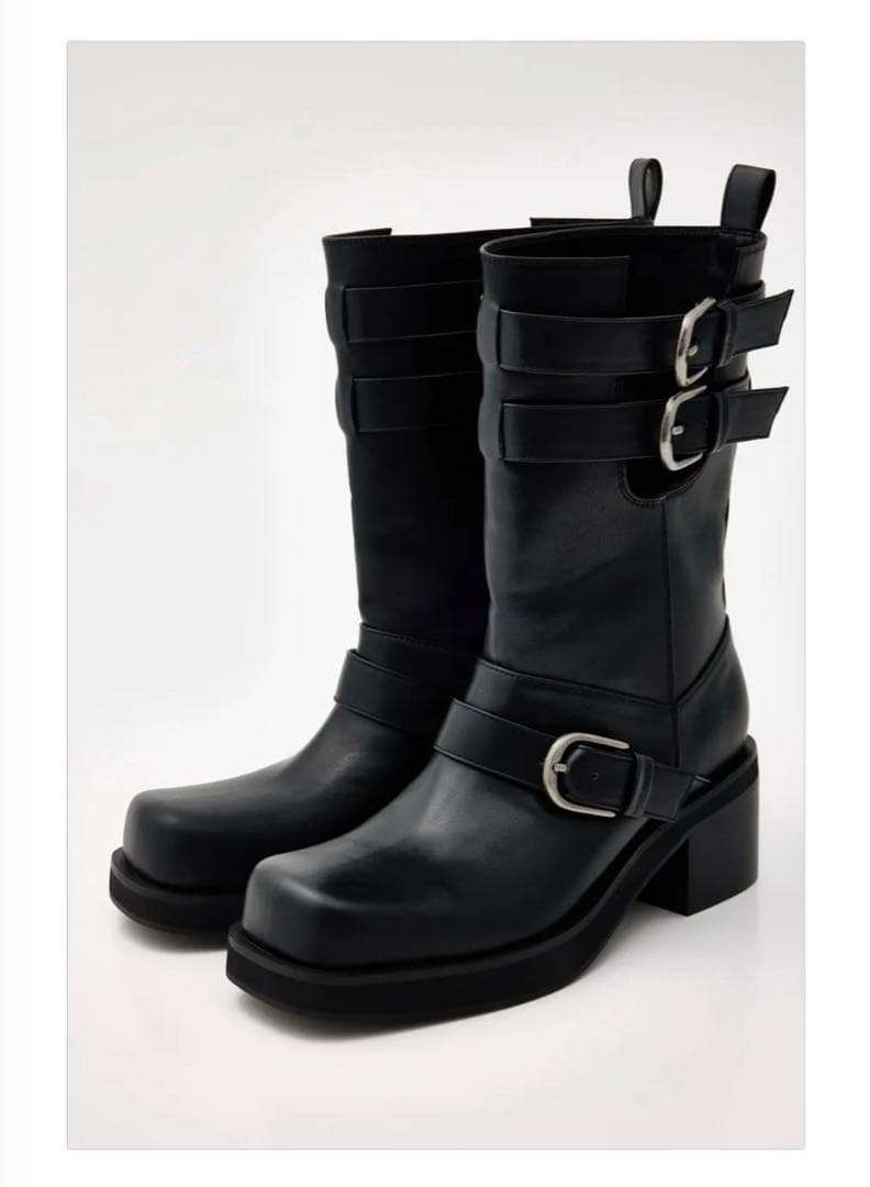 SIDE HOLE MIDDLE ブーツ　ベルト付き