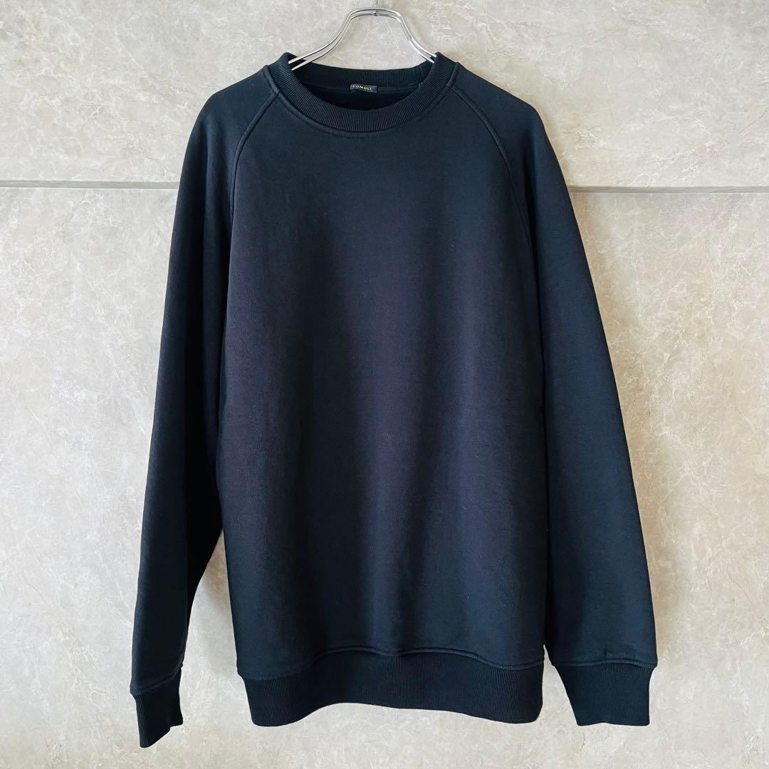 25AW COMOLI コットン裏毛クルーネック ブラック 4
