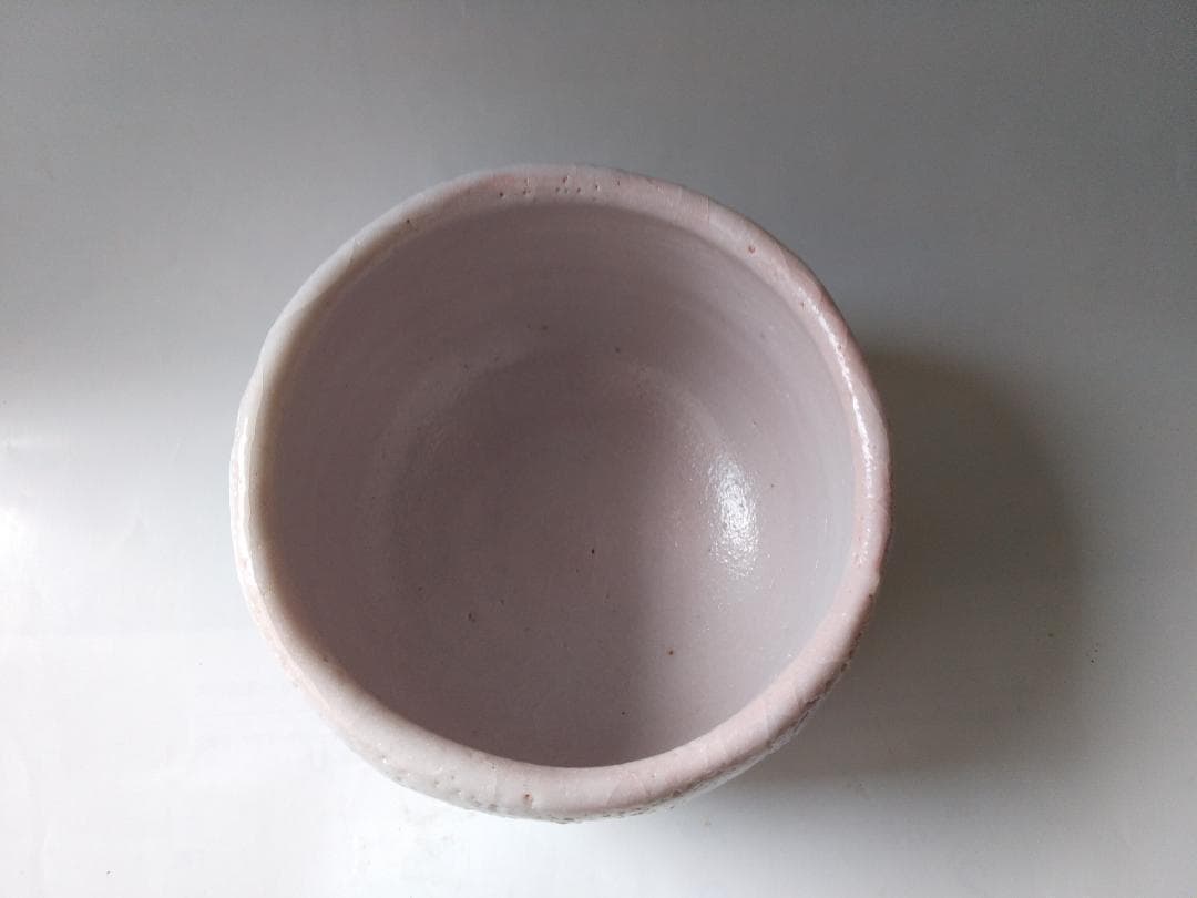 志野焼 源九郎窯 加藤健 作 志野 茶碗 茶道具 共箱 共布 栞 新品 未使用