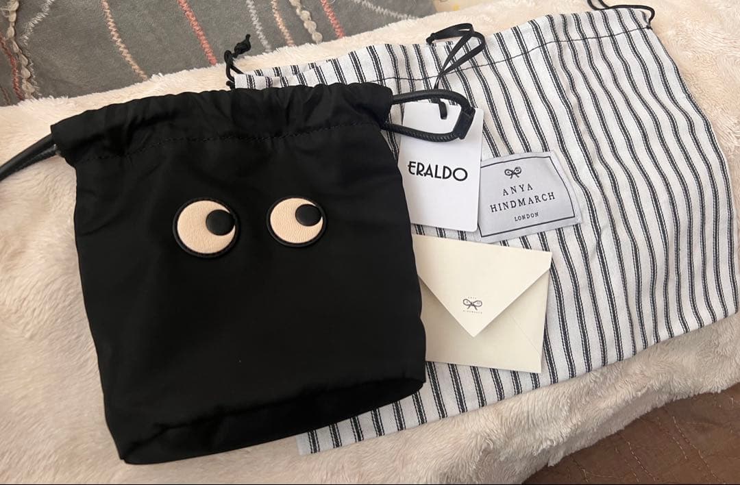 アニヤハインドマーチ　アイズ　ドローストリングポーチ